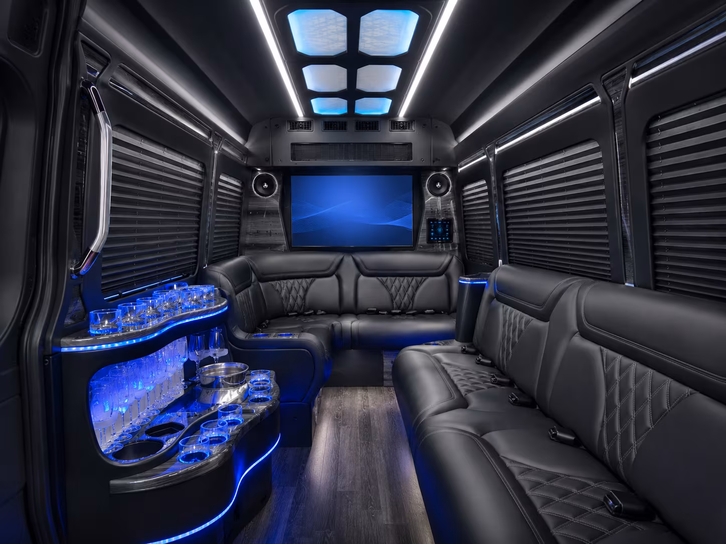 murrieta 40 passenger party bus inside